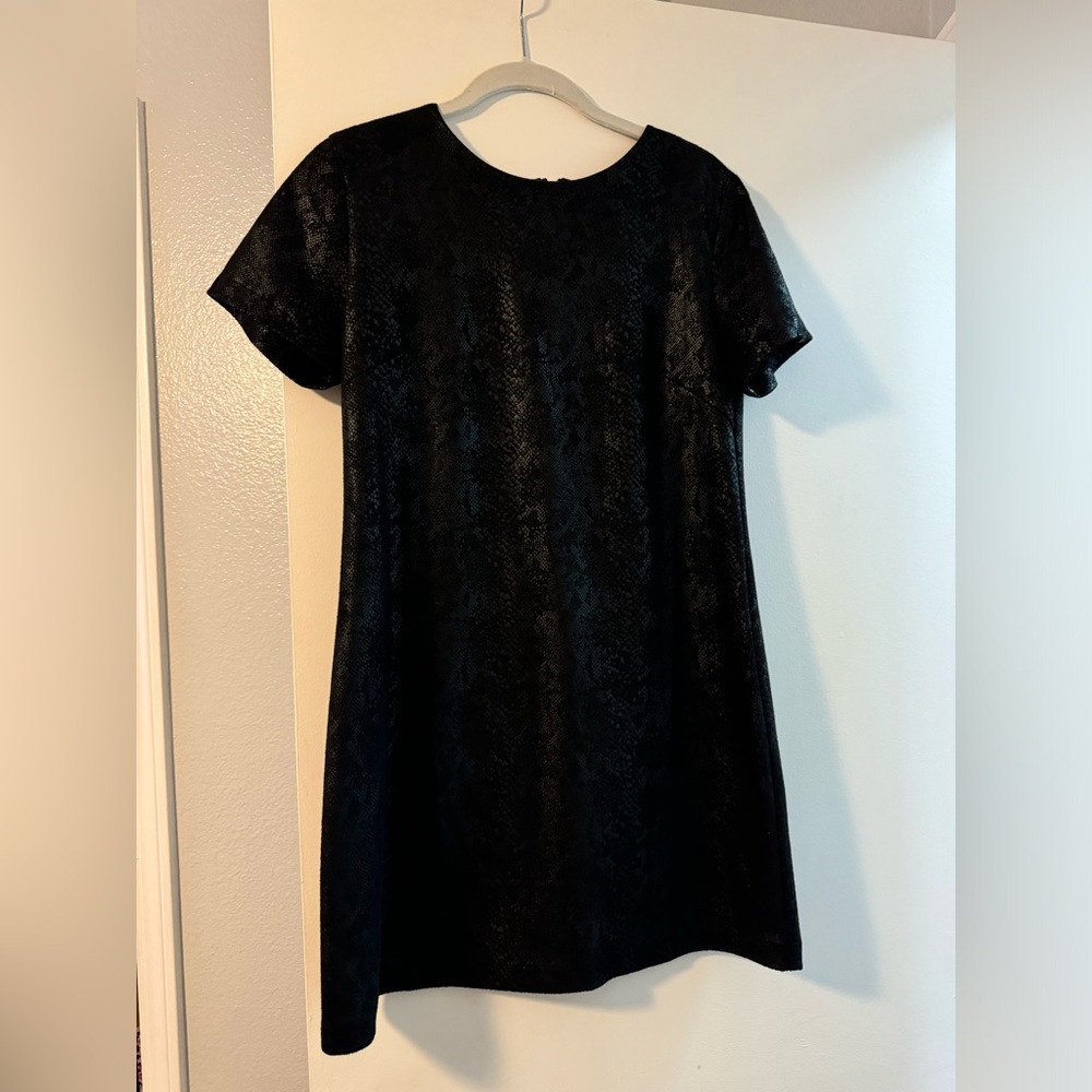 Vici Olivaceous Faux Suede Black Dress